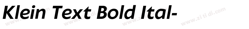 Klein Text Bold Ital字体转换 Klein Text Bold Ital字体转换